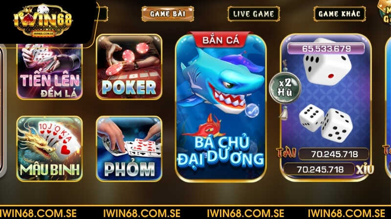 Game bài đổi thưởng trong cổng game iWin68